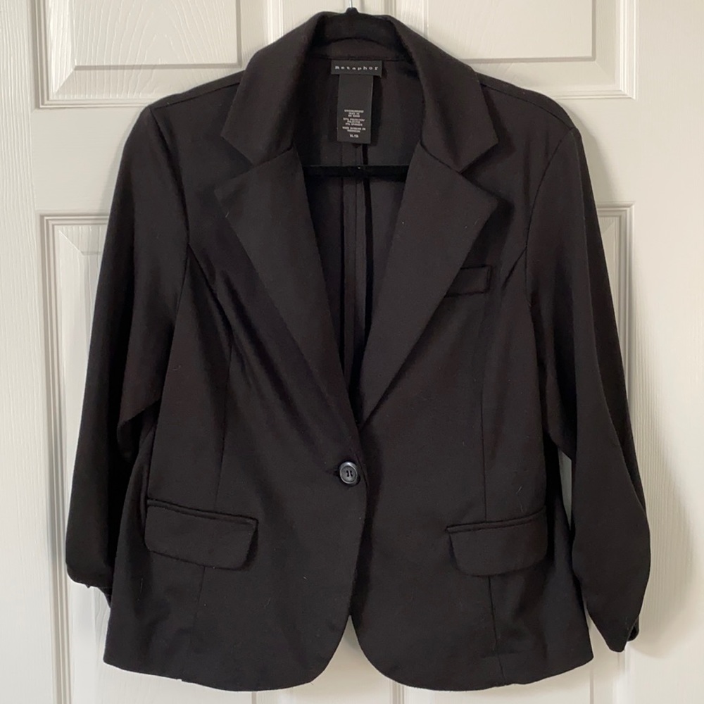 Metaphor Black Blazer-Size XL-GUC-Light Weight. One button.
